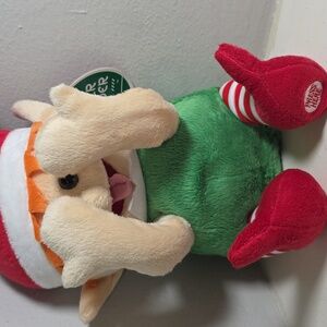 NWT Christmas Elf Tongue Wiggling Animated Plush Peek-A-Boo Silly Sounds